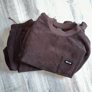 White Fox Sweatshirt & Pant Set